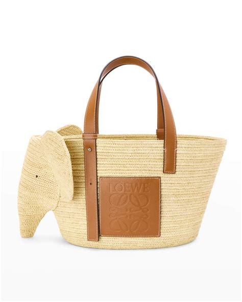 loewe elephant bag dupe|loewe raffia shoulder bag.